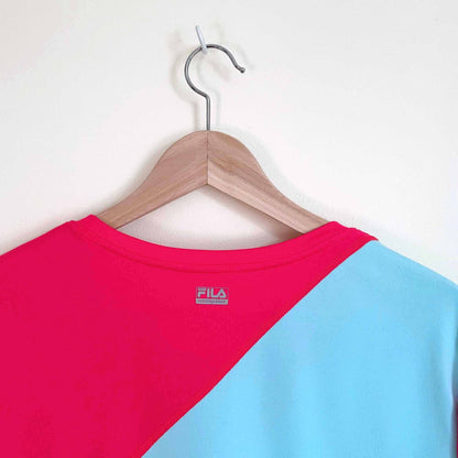 fila sport v-neck performance training tee - size large