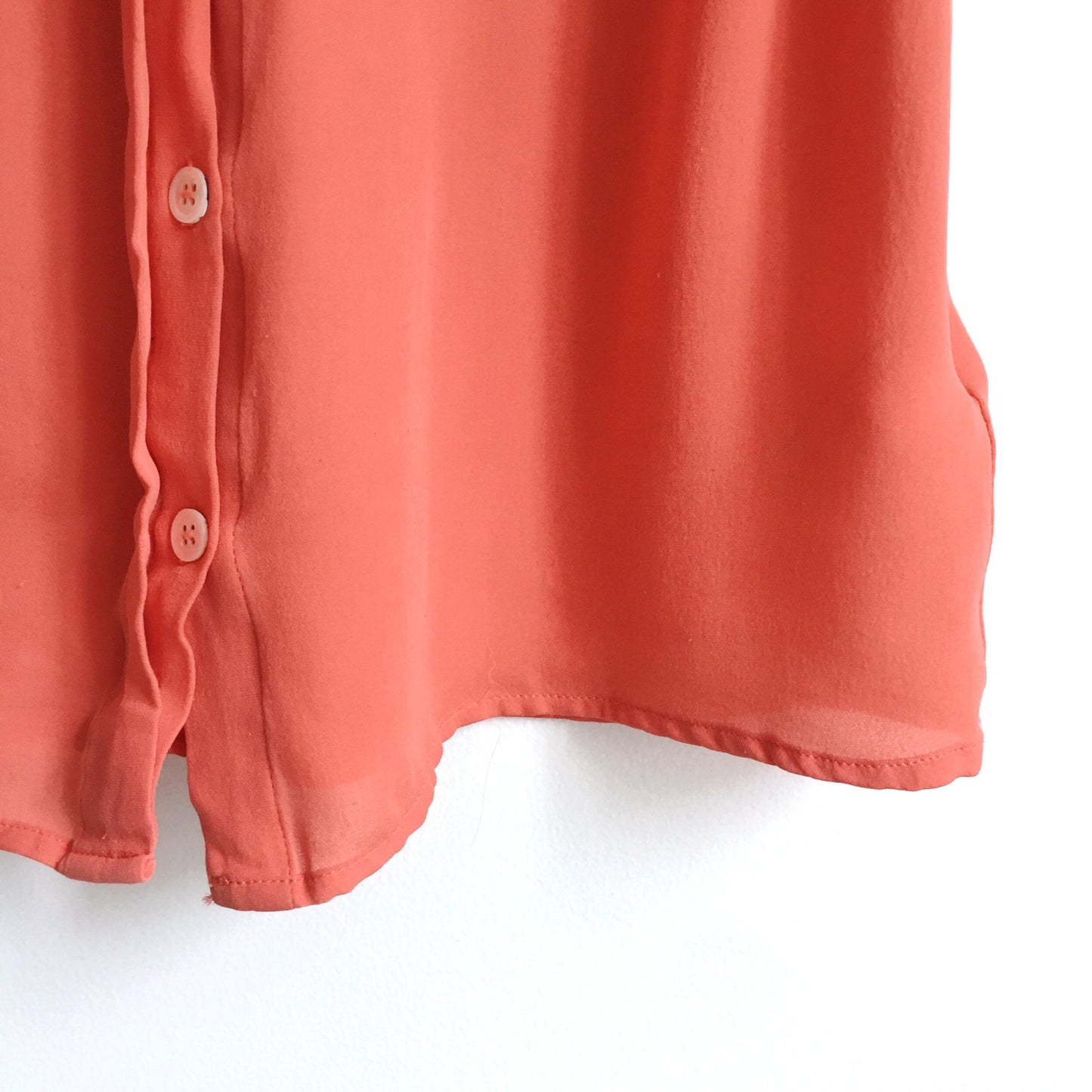 Filippa K silk coral button down top - size xs
