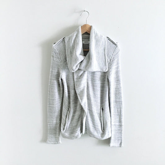 firth heather zip sweater cardigan jacket - size small