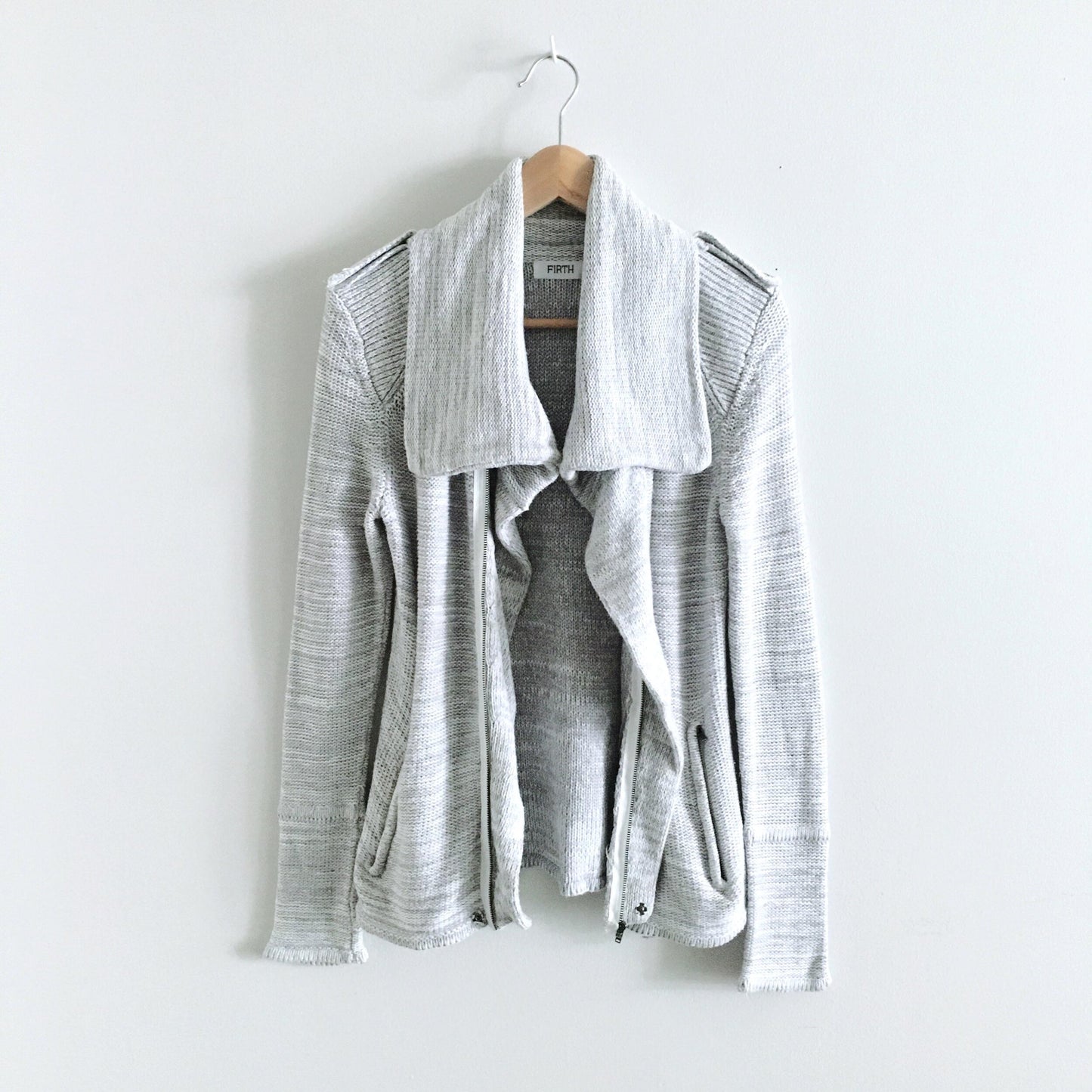 firth heather zip sweater cardigan jacket - size small