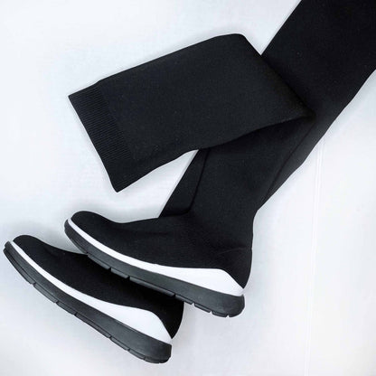 FitFlop Limited Edition Runway Over The Knee Sock Boots - size 7