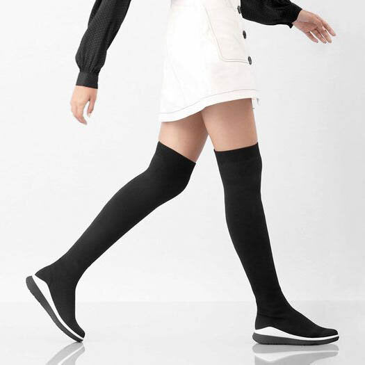 FitFlop Limited Edition Runway Over The Knee Sock Boots - size 7