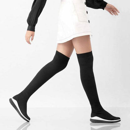 FitFlop Limited Edition Runway Over The Knee Sock Boots - size 7