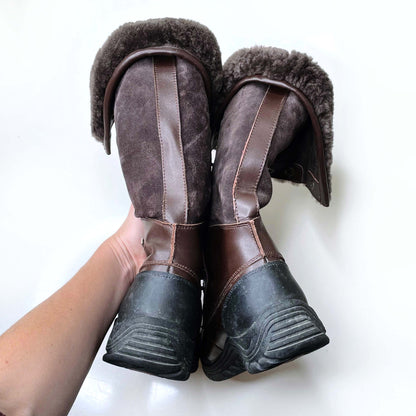 fjord iceland waterproof sheepskin adirondack extreme snowboot - size 6.5