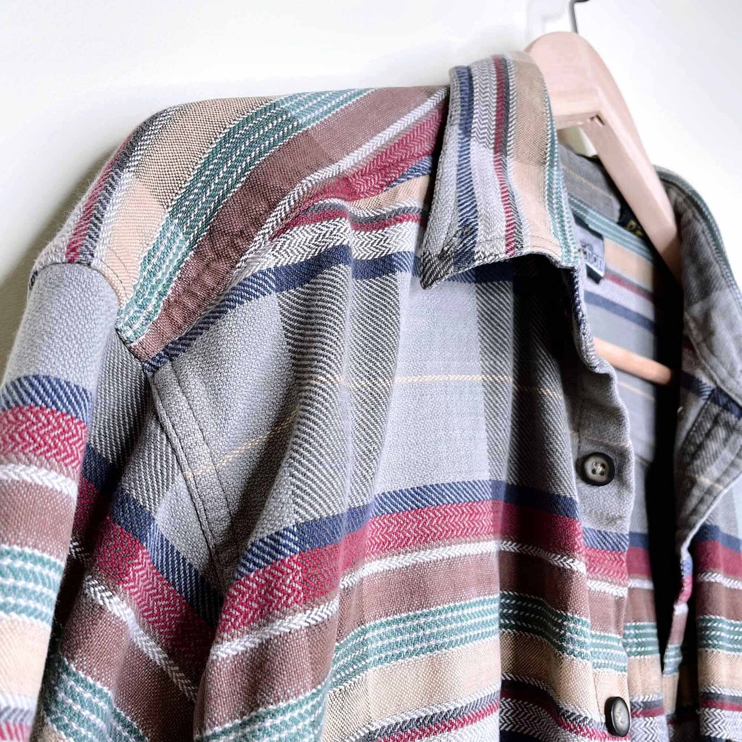 vintage pier connection flannel button down shirt - size large