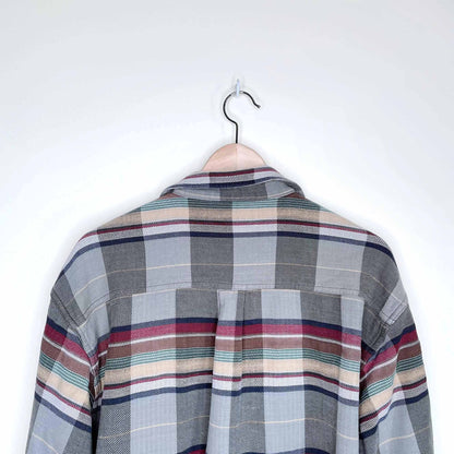 vintage pier connection flannel button down shirt - size large