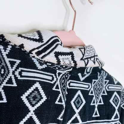 vintage flashback tapestry aztec cropped jacket - size small