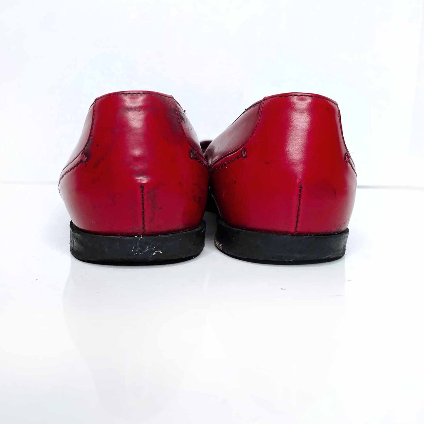 salvatore ferragamo red valina ballet flat - size 5.5