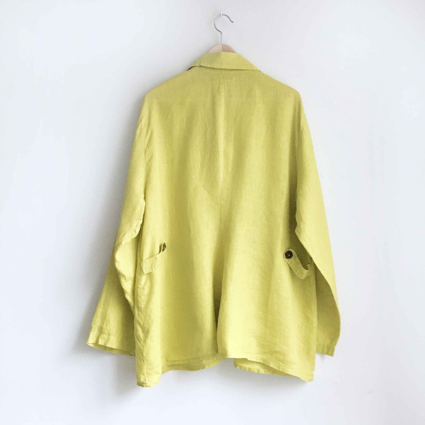 FLAX linen jacket in yellow - size Large