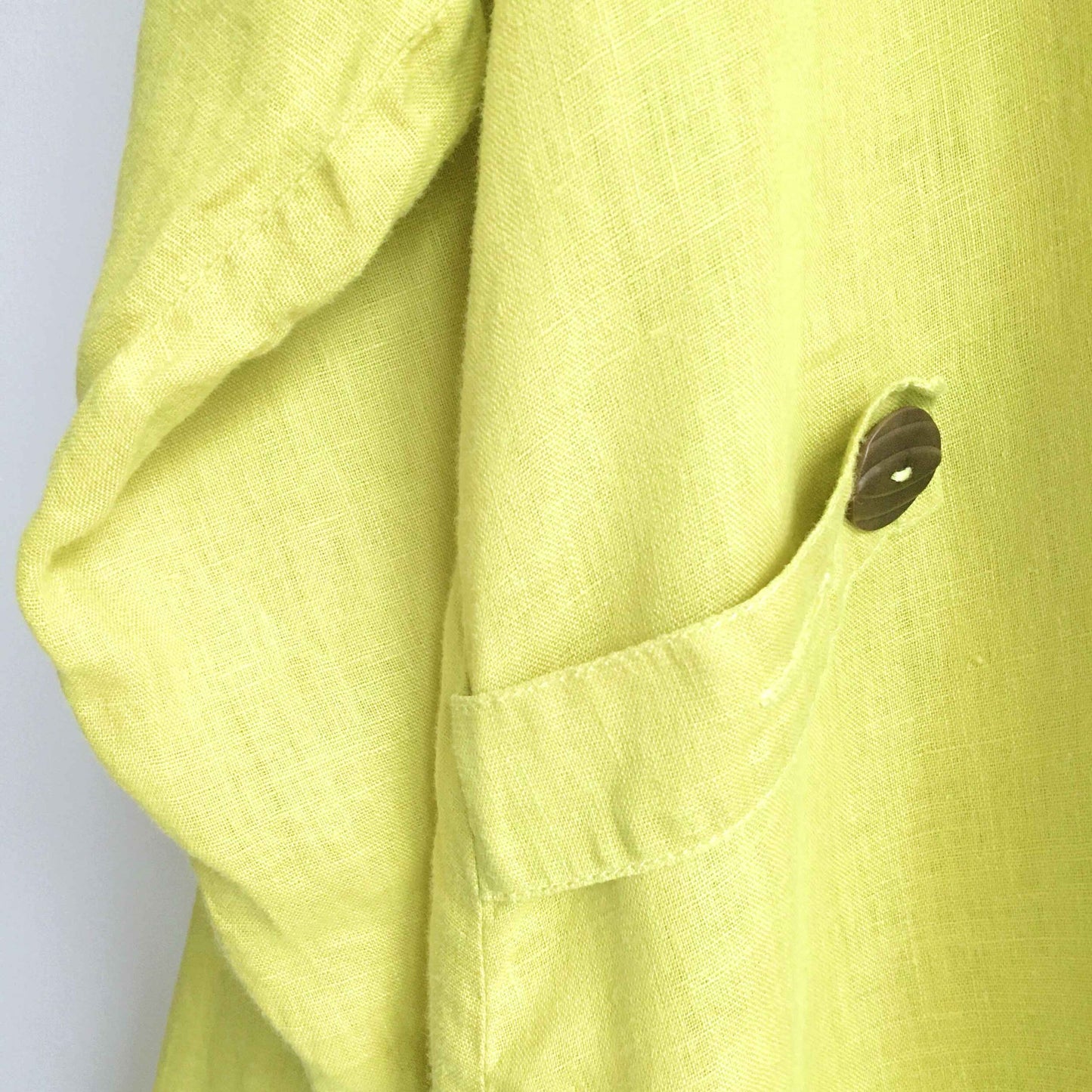 FLAX linen jacket in yellow - size Large