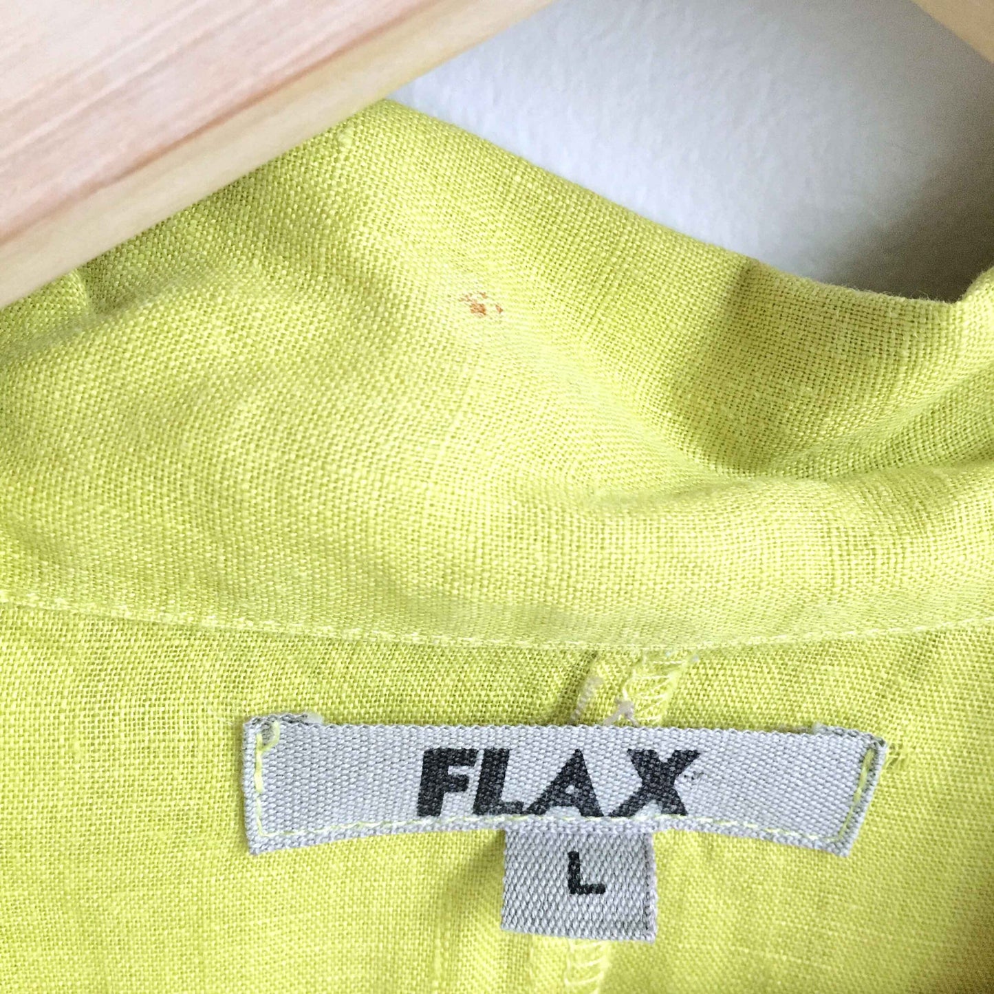 FLAX linen jacket in yellow - size Large