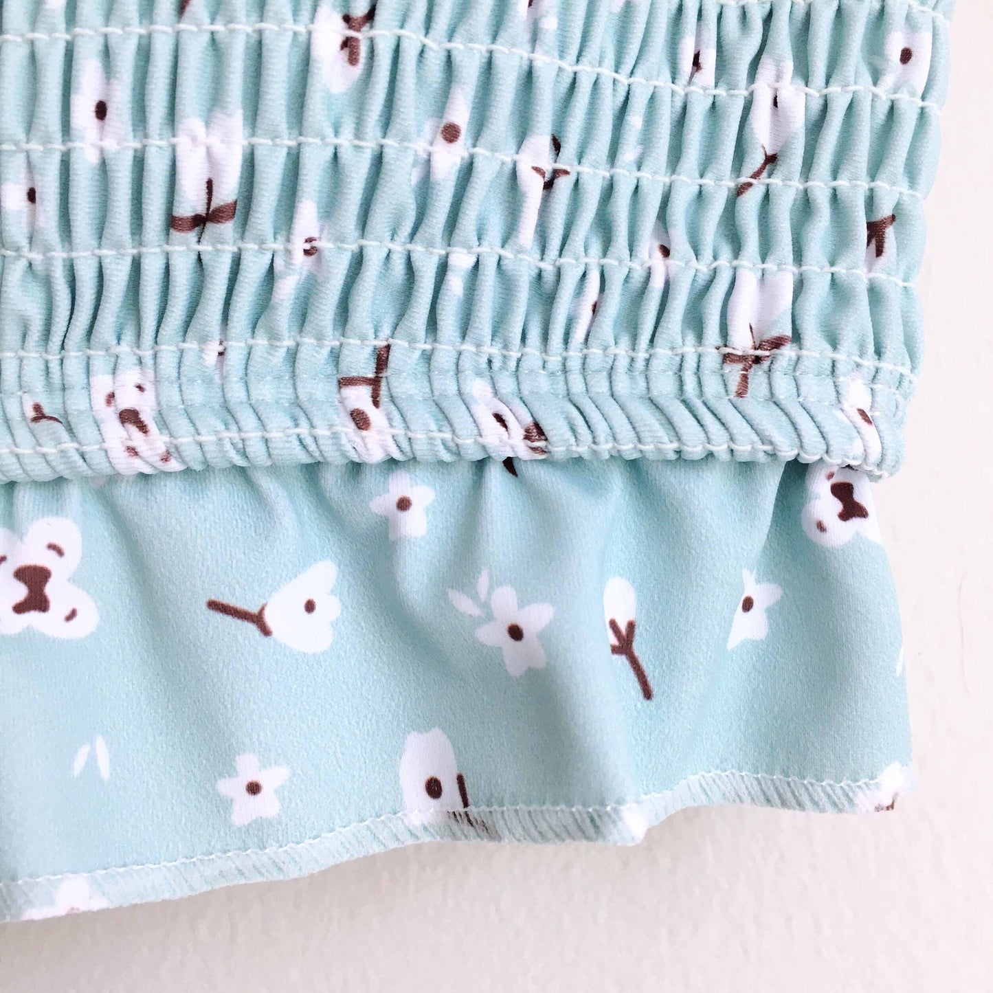 NWOT Nancy Lay 2-piece ruffled high rise swim suit - size Small