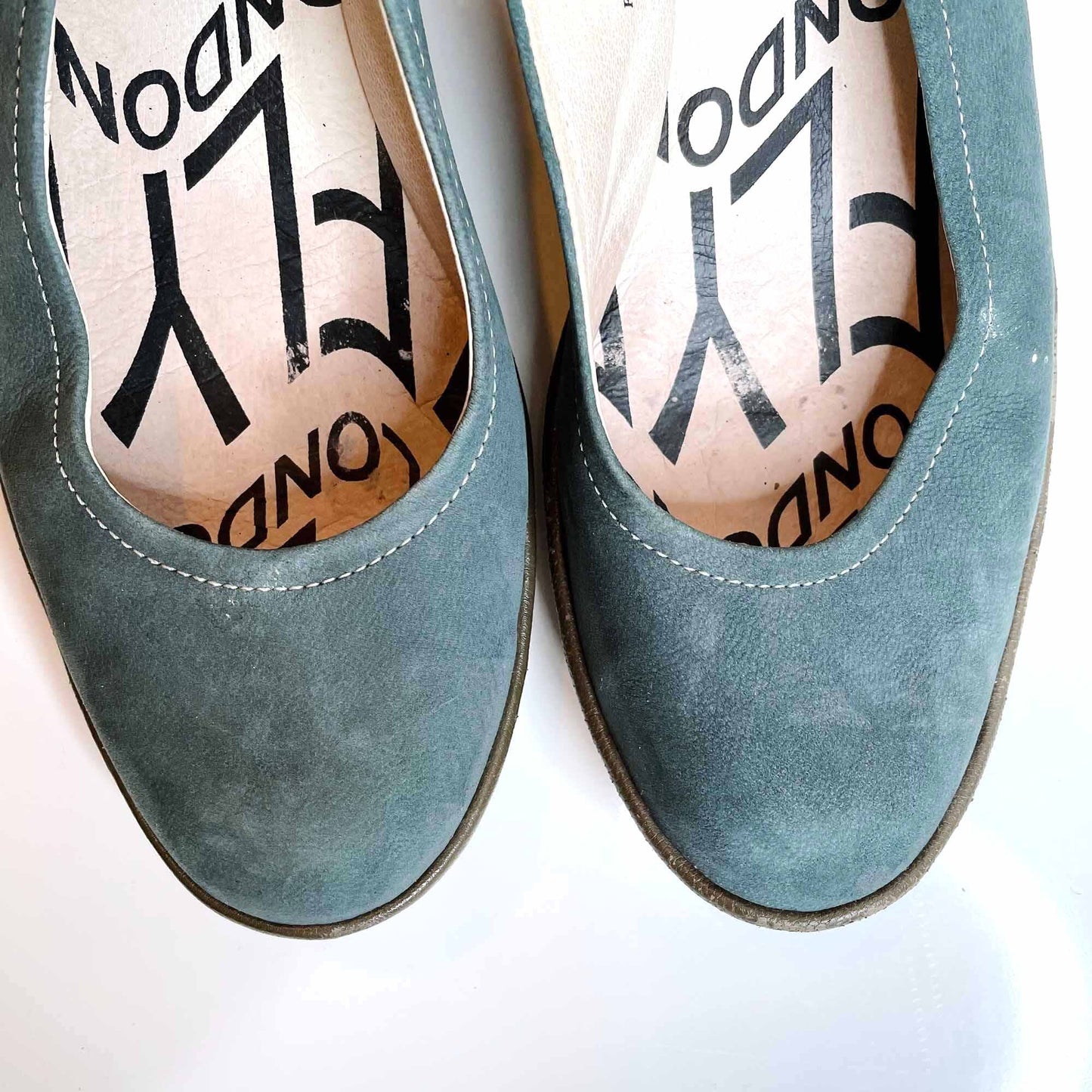 FLY London slingback leather wedge shoes - size 39