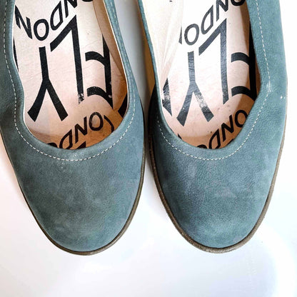 FLY London slingback leather wedge shoes - size 39