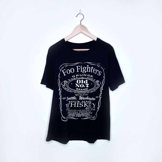 foo fighters grunge whiskey old no. 7 band tee - size OS
