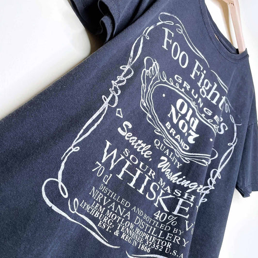 foo fighters grunge whiskey old no. 7 band tee - size OS