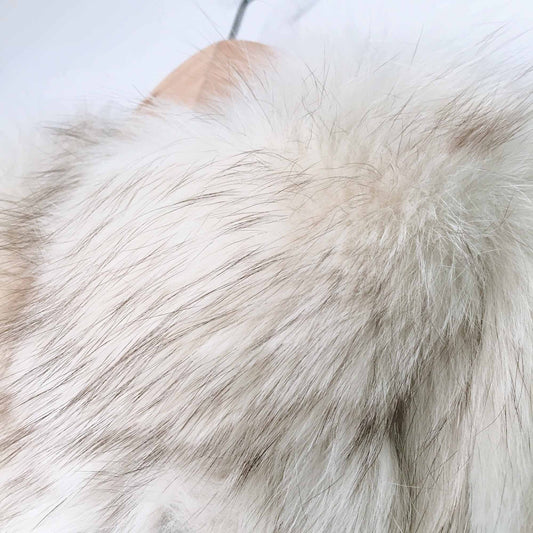 Vintage Saga Fox white fox fur jacket - size Small