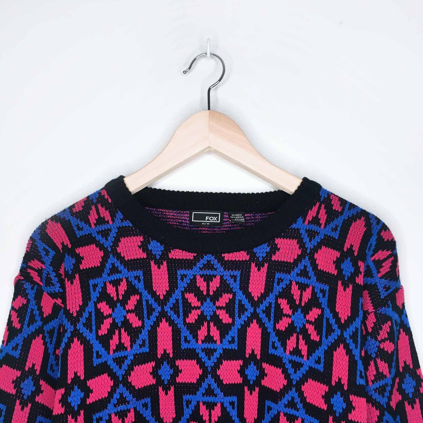 Vintage FOX acrylic snowflake sweater - size Medium