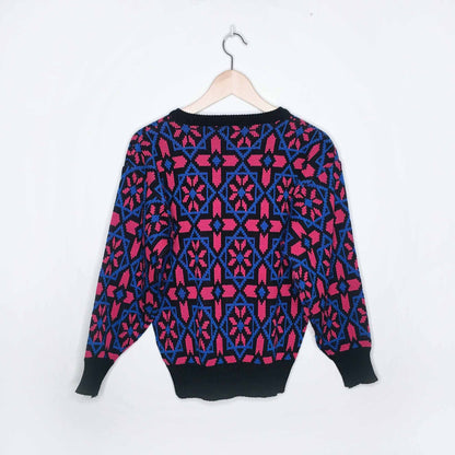 Vintage FOX acrylic snowflake sweater - size Medium