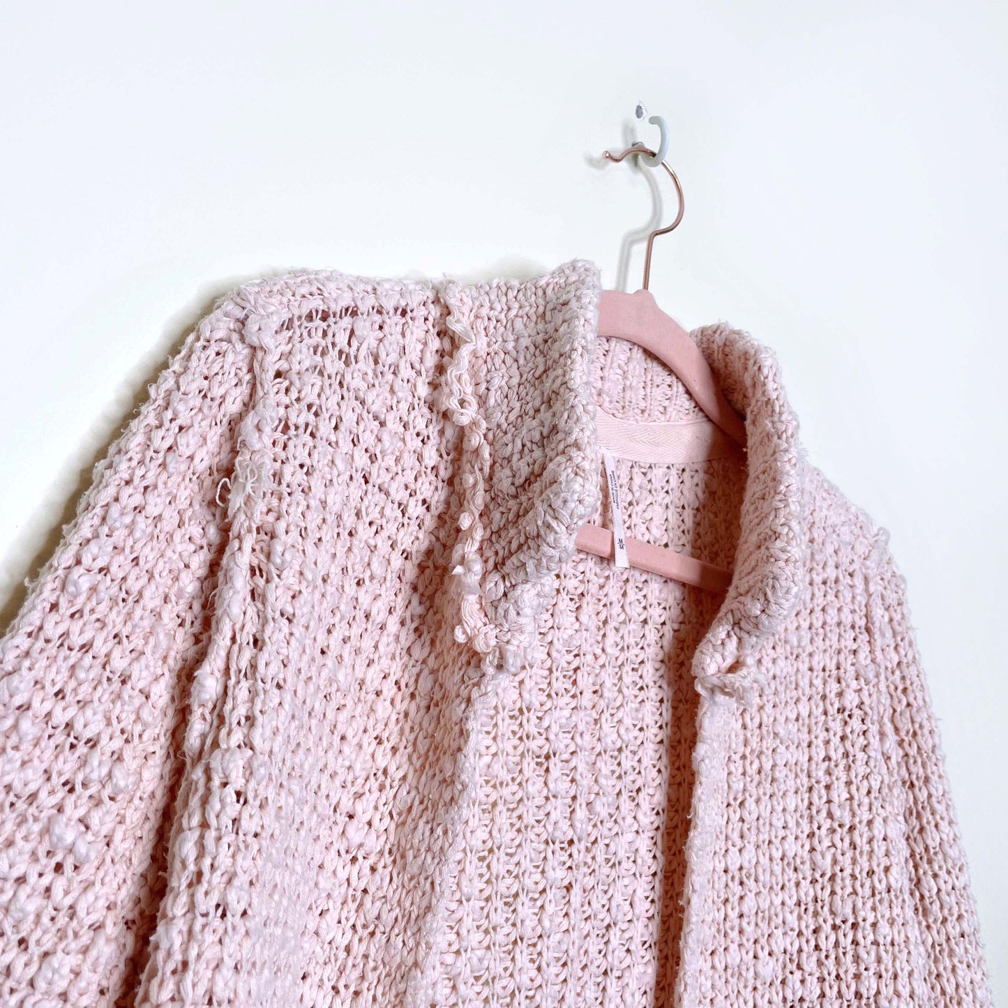 free people waterfront open chunky knit cardigan - size medium