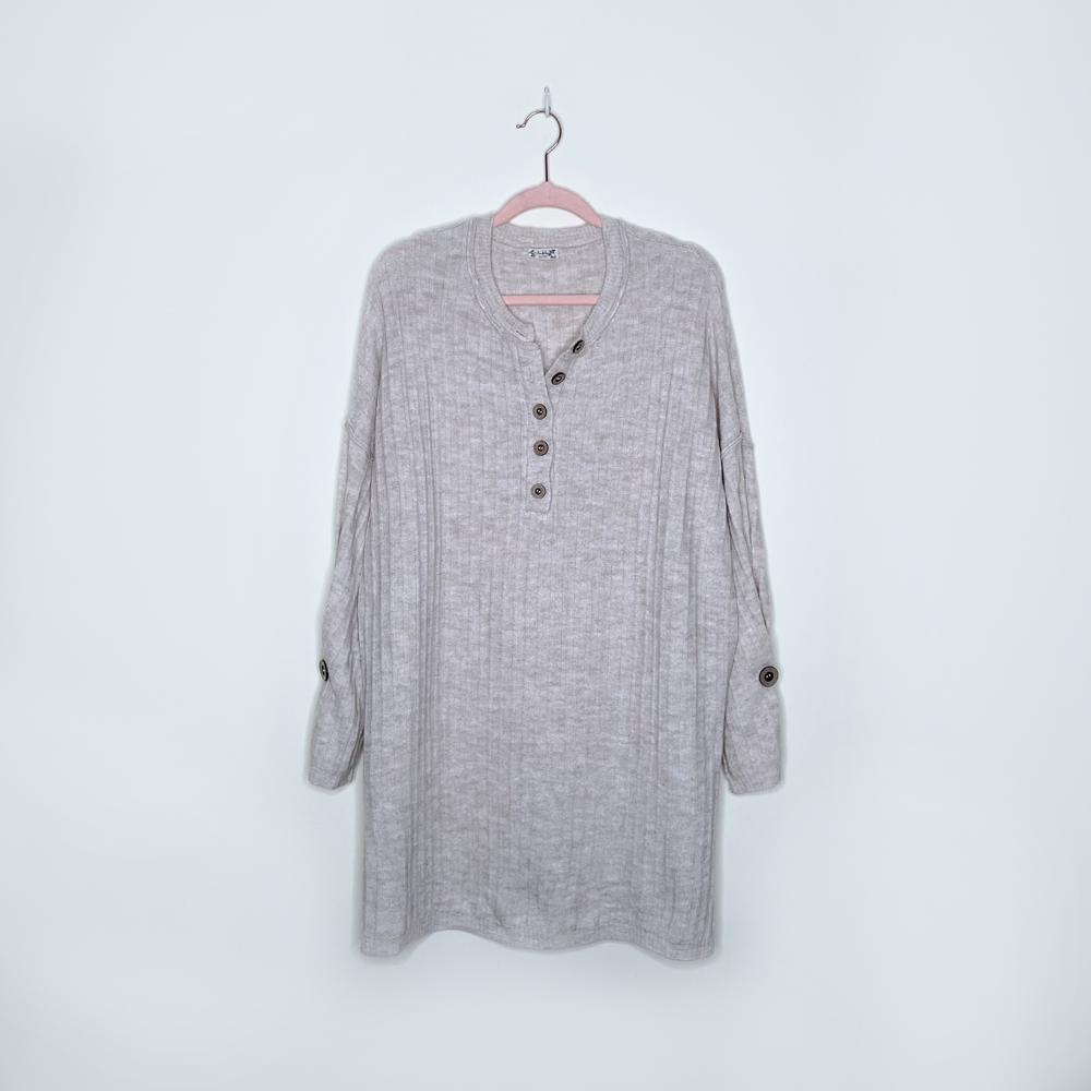 free people around the clock oversized sweater - size small