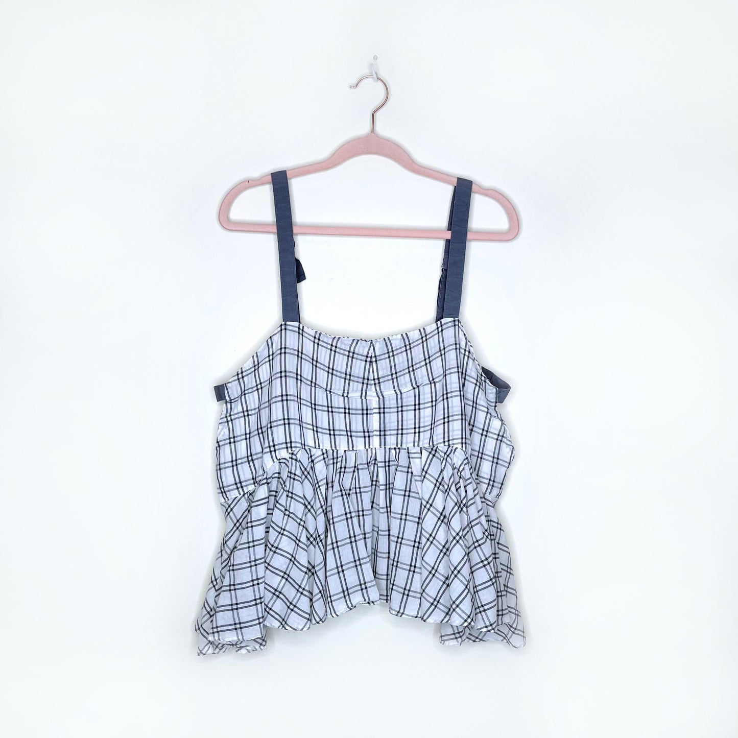 free people picnic plaid tank top - size large