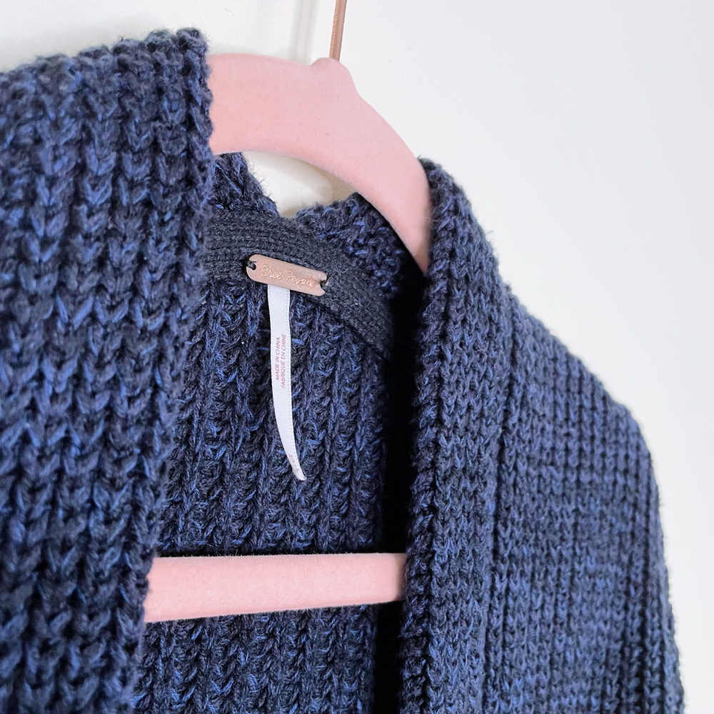 free people high hopes chunky open oversized cardigan - size xs