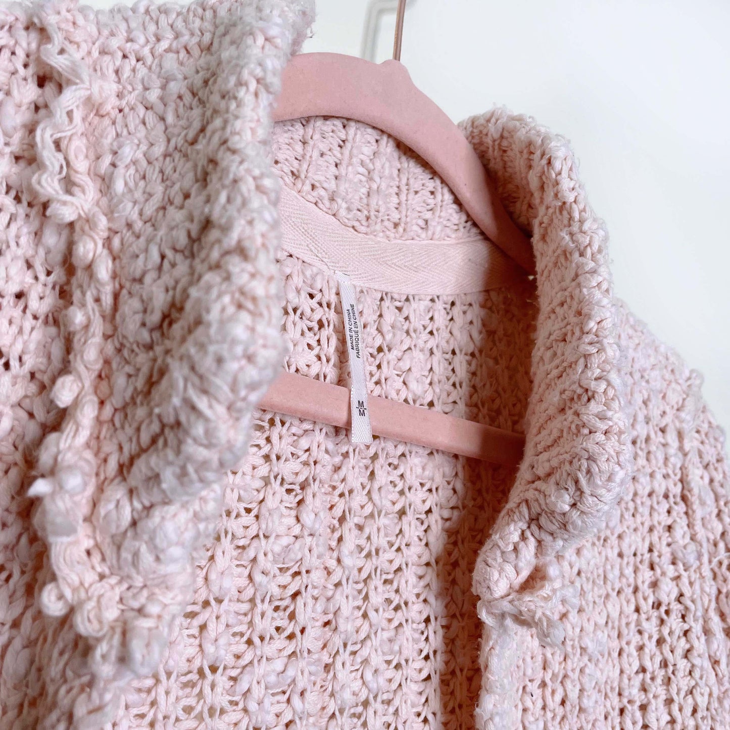 free people waterfront open chunky knit cardigan - size medium