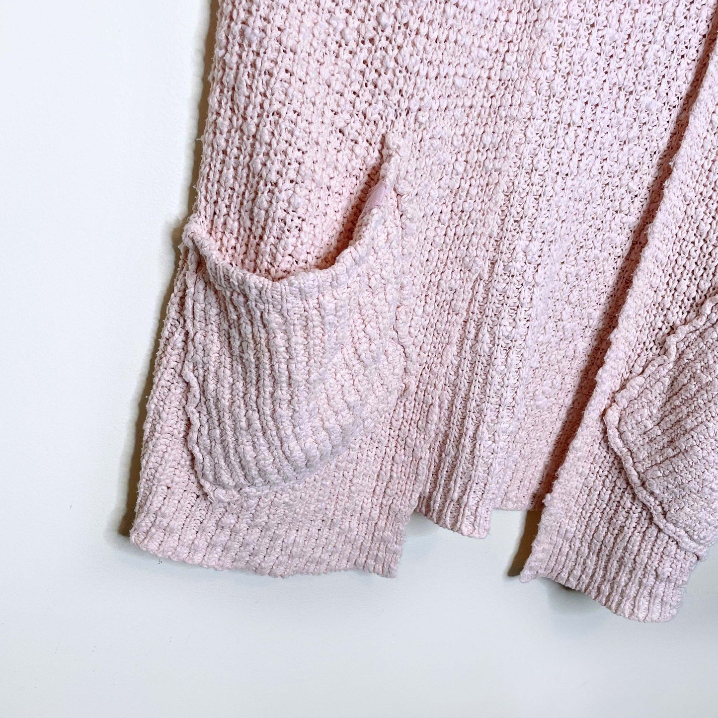 free people waterfront open chunky knit cardigan - size medium