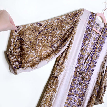 free people azalea combo empire caftan maxi dress - size large