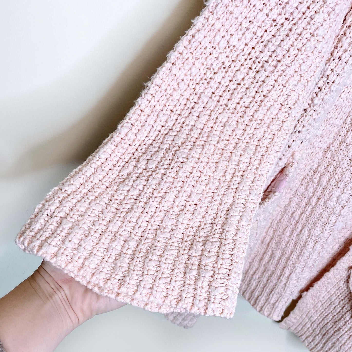 free people waterfront open chunky knit cardigan - size medium