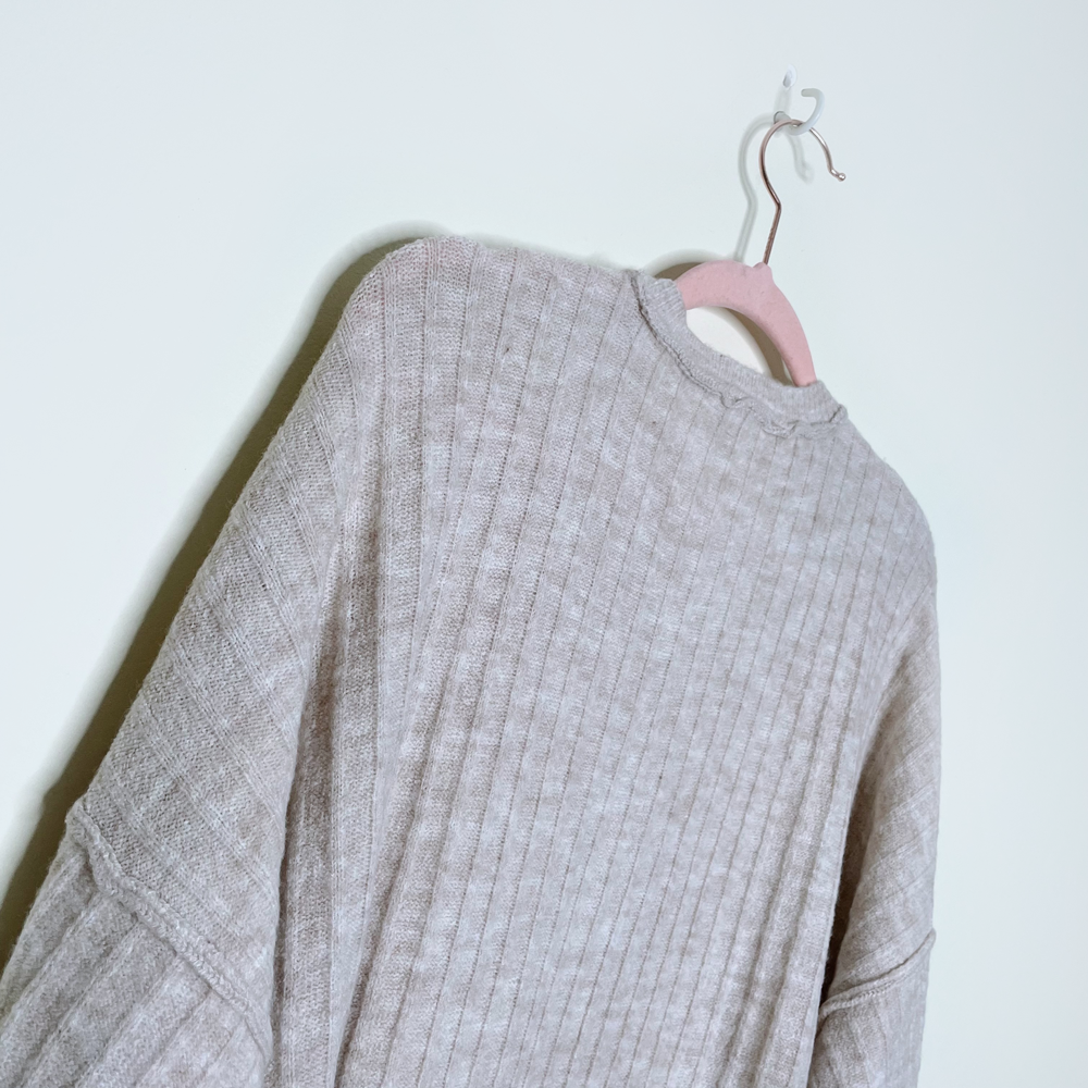 free people around the clock oversized sweater - size small