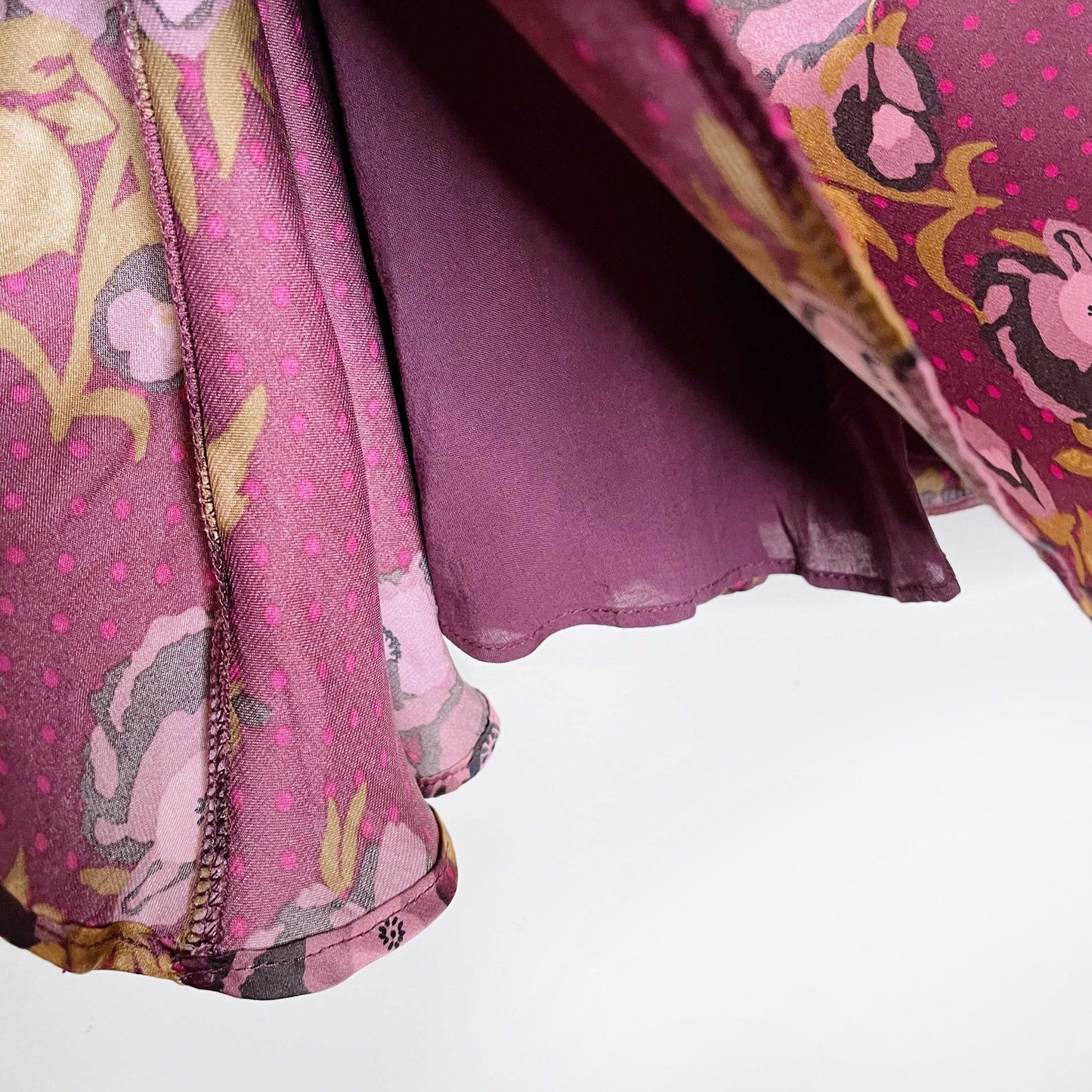 free people morning light satin floral dress - size 4