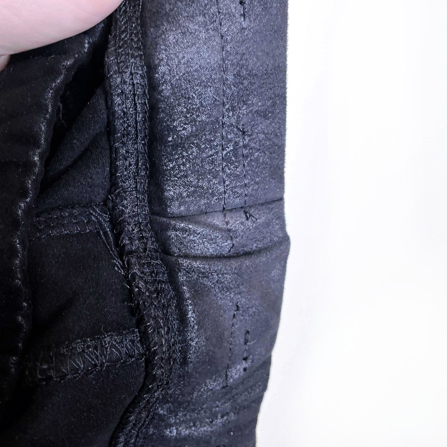 free people midnight black vegan suede leggings - size xs