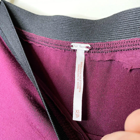 free people sahaying jersey side slit maxi skirt - size xs