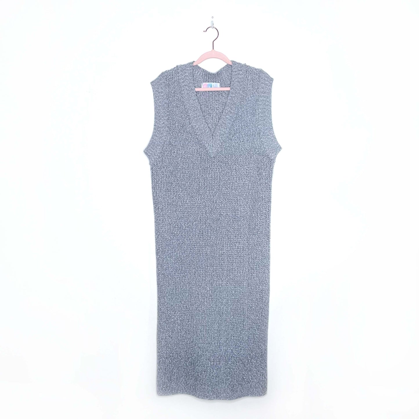 free people beach v-neck sleeveless knit maxi dress - size small