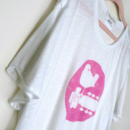 we the free woodstock clarity ringer tee - size large