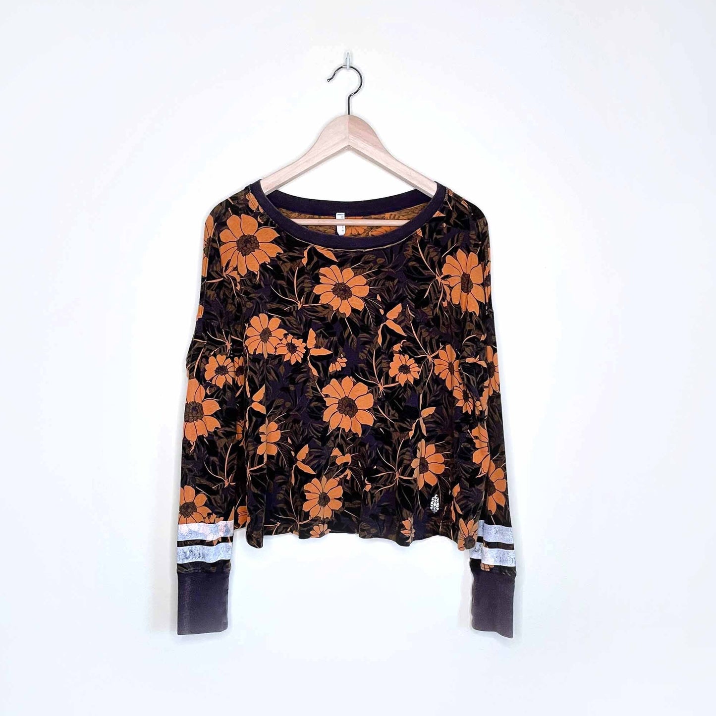 free people radiate positive vibes sunflower long sleeve - size xs