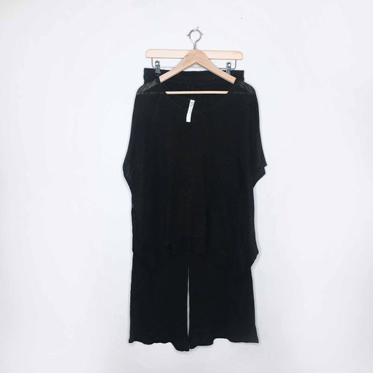 Intimately Free People gauzy cotton-linen lounge set - size Small