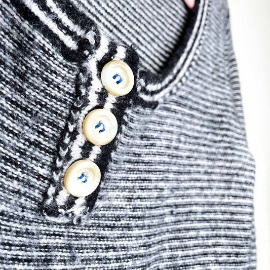 free people striped wool-blend sweater - size medium