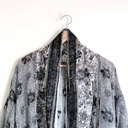 Free People ONE oversized gauzey hand-painted kimono - size xs/sm
