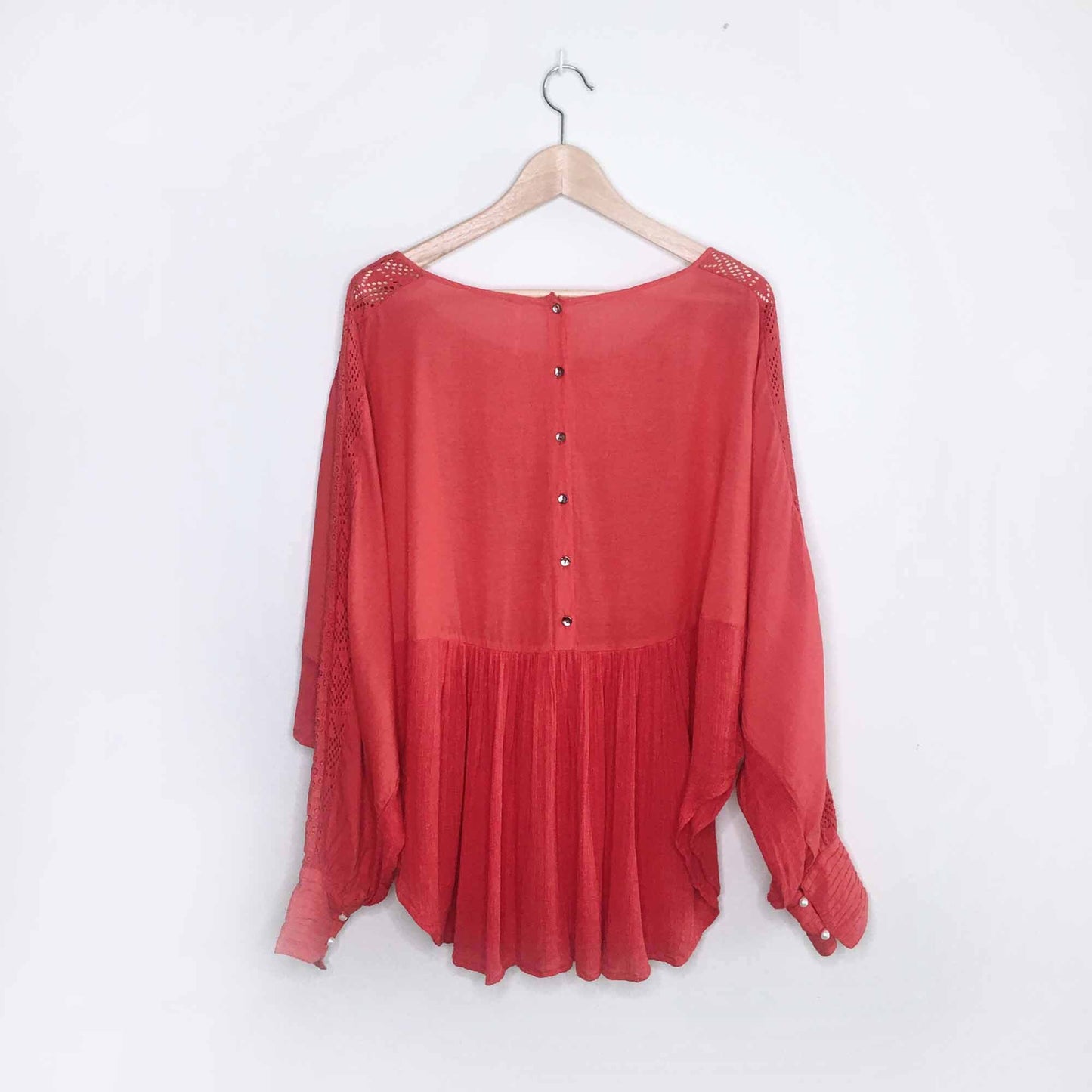 free people batwing boho blouse - size medium
