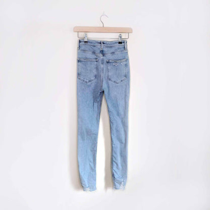 we the free people high rise button fly destroyed skinny jeans - size 26