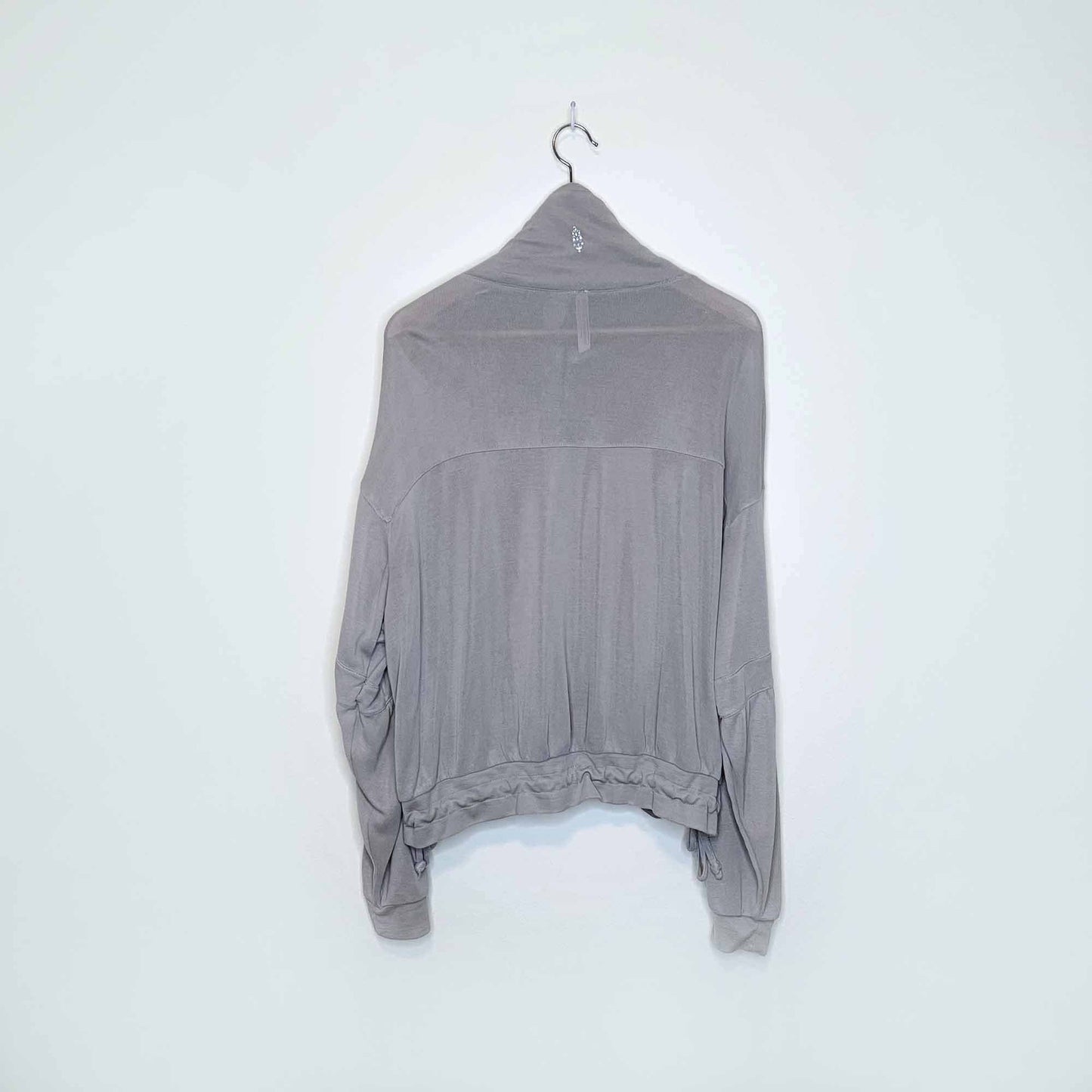 free people movement lightweight zip up sweatshirt with tie sides - size small