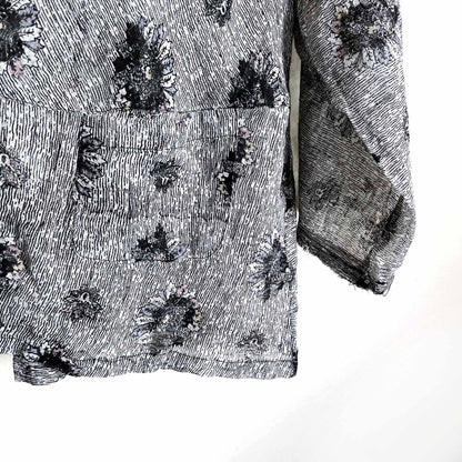 Free People ONE oversized gauzey hand-painted kimono - size xs/sm