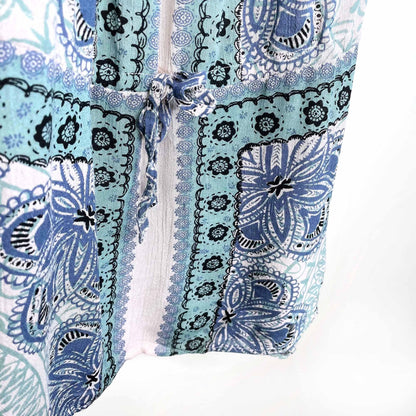 free people paisley halter drop waist tunic - size medium