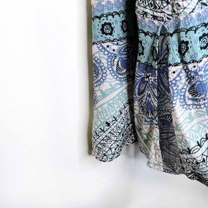 free people paisley halter drop waist tunic - size medium