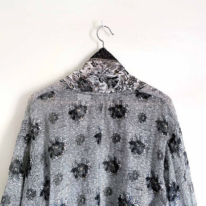 Free People ONE oversized gauzey hand-painted kimono - size xs/sm