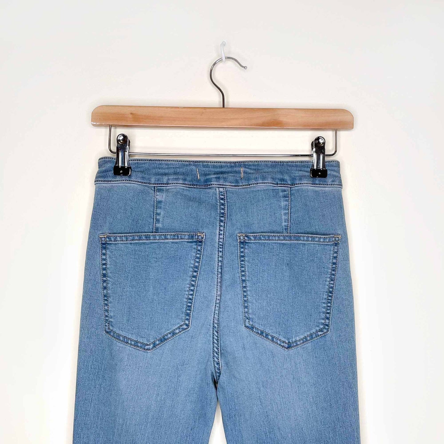 free people just float on high rise flare bell bottom jeans - size 24