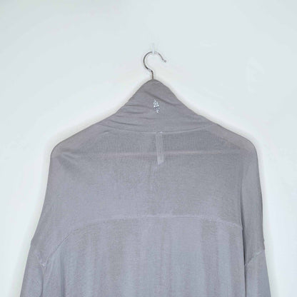 free people movement lightweight zip up sweatshirt with tie sides - size small
